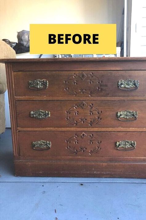 Check out the before and after of this flea market flip style upcycled dresser. By painted furniture ideas you can decorate your home on a budget. Perfect for your bedroom o entryway. #hometalk Vintage Dresser Makeover, Painted Furniture Ideas, Upcycle Dresser, Home On A Budget, Diy Planter Box, Flea Market Flip, Dressers Makeover, Beautiful Dresser, Vintage Dresser