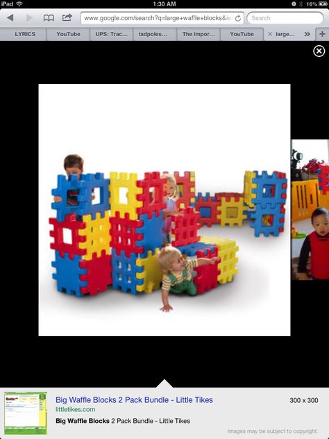 Large waffle blocks open ended learning and creativity Tikes Toys, Teaching Toddlers, Best Kids Toys, Little Tikes, Busy Toddler, Educational Games, Kids Playroom, Classic Toys, Toddler Gifts