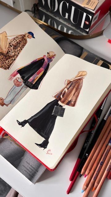 Fashion Designing Aesthetic, Fashion Illustration Aesthetic, Fashion Drawing Ideas, Fashion Design Outfits, Fashion Designer Aesthetic, Sketch Fashion Design, Sketching Fashion, Mode Aesthetic, Fashion Illustration Design