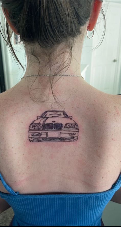 Bmw Tattoo Ideas, Car Lover Tattoo, Bmw Tattoo, Auto Tattoo, Tattoos For Lovers, Car Tattoos, Tattoos For Black Skin, Small Tattoos For Guys, Car Lover