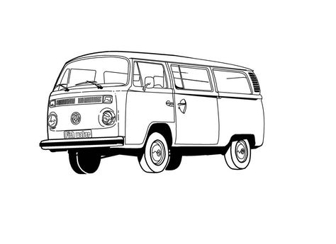 Vw Bus Clip Art A Multi Layer Finished Art Van Clipart, Van Drawing, Vw Bus Photo, Woodburning Ideas, Line Art Vector, Bus Camper, Vw T1, Vw Campervan, Vw Van