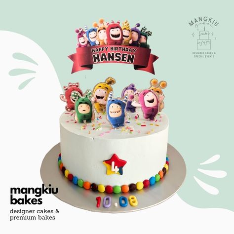 Odd Bods Cake, Oddbods Cake, Oddbods Decoration, Beli Y Beto Pastel, Amazing World Of Gumball Cake, Oddbods Cake Topper Printable, Rich Cake, Children Room Boy, Fresh Cream