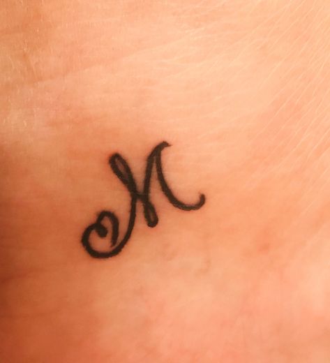 Pin by Marilyn Wimbush on Tats | Wrist tattoos, Letter m ... #wristtattoos #tattooideas Letter M Finger Tattoo, M Tattoo Letter, Letter M Tattoos, M Tattoo, Tattoo On Wrist, H Tattoo, Letter Tattoo, M Tattoos, Cool Wrist Tattoos