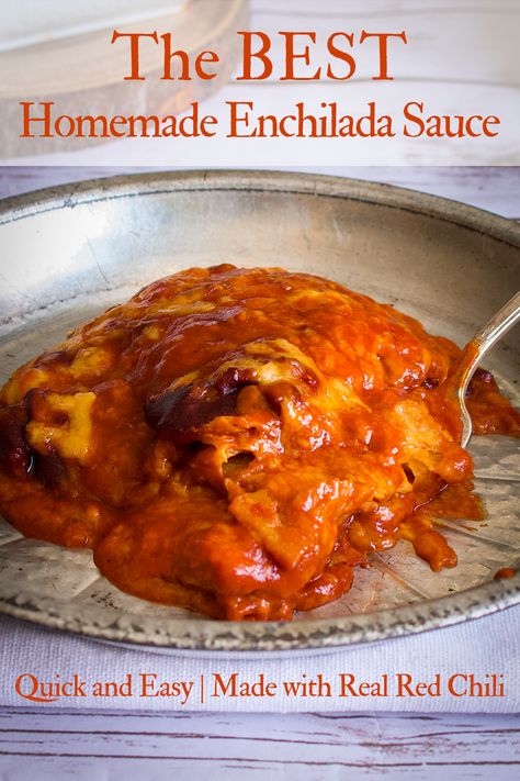 Kid Friendly Salad Recipes, Wet Burrito Recipes, Authentic Enchilada Sauce, Cheese Enchilada Casserole, Chili Enchiladas, Enchilada Sauce Easy, Chicken Tortilla Soup Easy, Red Chili Sauce, Recipes With Enchilada Sauce