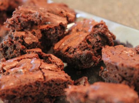 Fudgy Saucepan Brownies #justapinchrecipes Winter Brownies, Best Ever Brownies, Crumb Recipe, Brownies From Scratch, Chocolate Fudge Brownies, Brownies Recipe, Triple Chocolate, Fudge Brownies, Fudgy Brownies