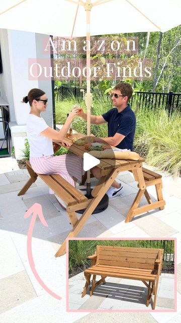 120K views · 8.3K likes | Andreja Juknevicius on Instagram: "Three outdoor seating finds 🪑Links are under ✨Outdoor Finds✨ on my website 👉🏻 LINK IN BIO (andrejaelena.com) 🤍
.
.
I am so impressed by this wooden bench that converts into a picnic table 🤯 It's so easy to switch between the two and I love that it has a hole for adding an umbrella. This beach wagon is a great investment for those who want to have the least possible hassle when going to the beach and this collapsible stool is so sturdy and could be great for camping, gardening, to keep in the garage when you need a seat while detailing your car or painting furniture, it's used are endless! 🤩 What do you think of these finds?
.
.
#outdoorfinds #picnictable #woodenbench #patiofinds #portablechair #portablestool #extraseating # Detailing Your Car, Collapsible Stool, Portable Stool, Beach Wagon, Portable Chair, Going To The Beach, Painting Furniture, Wooden Bench, A Picnic