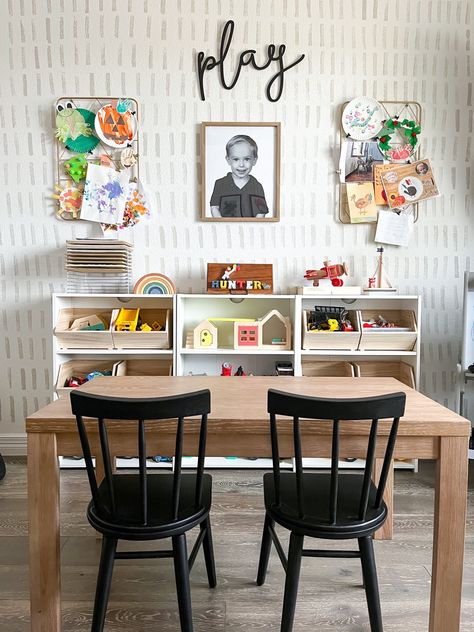 Kids playroom Playroom Idea, Love Taza, Play Table, Decor Trends, Toy Organization, Play Room, Kids Playroom, Home Decor Trends, Toy Storage