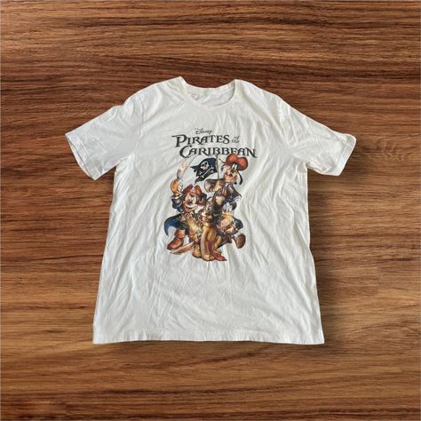 Mickey Mouse and Pirates of the Caribbean Tee 
Crazy... - Depop Fall Disney, Movies Cartoon, Caribbean Style, Disney Men, Cartoon Fan, Pirates Of The Caribbean, Mickey And Friends, Sweatshirt Shirt, Casual Skirts