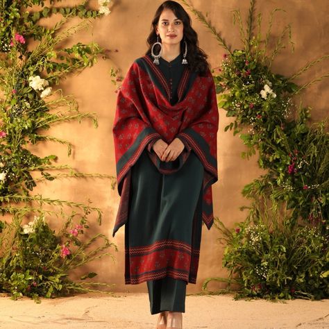 Wollen Suits Designs, Woolen Suit, Cotton Saree Designs, Autumn Winter Collection, Salwar Suit, Suit Designs, Instagram Photography, Block Printing, Suit Set