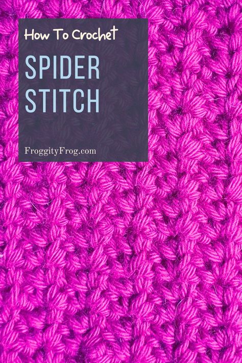 Discover how to crochet the Spider stitch with this easy to follow stitch guide with full picture instructions.
This easy crochet stitch stitch with a delicate texture is a no hole crochet stitch.
Make this simple crochet stitch for yourself now, just click to access Spider Stitch, Spider Crochet, Frog Crochet, Crochet Hack, Crochet Stitches Guide, Easy Crochet Stitches, Stitch Guide, Herringbone Stitch, Crochet Tips