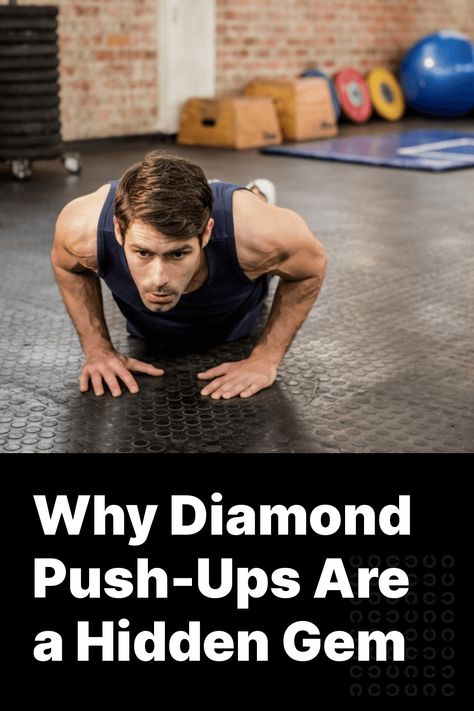 One of the most challenging variations of traditional push-ups is the Diamond Push-Up. The movement challenges the triceps, chest, and core stability.     But is this exercise just a way to flex your strength and endurance?     Not quite. Here’s why the Diamond Push-Up is one of the best Diamond Push Ups, Best Creatine, Handstand Push Up, Muscular Endurance, Increase Muscle Mass, Core Stability, Chest Muscles, Triceps Workout, Push Ups