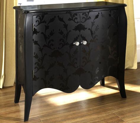 Decoupage Furniture, Pulaski Furniture, Black Gloss, Black Furniture, Paint Finish, Stenciling, Refurbished Furniture, Furniture Makeover Diy, Redo Furniture