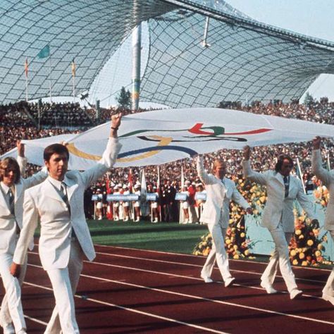 Opening Ceremony vibes, 1972 style. #Paris2024 - - - - - - - - - - - - - - - - - - - - - - - - - - - - - - - - - - - - - - - - - #Munich72CollectedDotCom - - - - - - - - - - - - - - - - - - - - - - - - - - - - - - - - - - - - - - - - - #OtlAicher #Munich72 #1972Olympics #MunichOlympics #München1972 #MünchenOlympia #OlympicGames #LesJeuxOlympiques #JuegosOlimpicos #五輪 #オリンピック #올림픽 #OlympicCollection #ParisOlympics2024 – #Design #GraphicDesign #Branding #BrandGuidelines #Colour – #DesignCol... 1972 Olympics, Olympic Flag, Otl Aicher, Olympic Athletes, Olympic Sports, Action Poses, Summer Olympics, Brand Guidelines, Vintage Sports