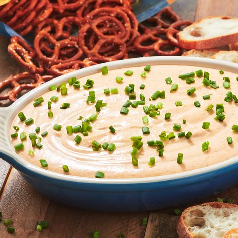 Beer Cheese Dip - Delish.com Super Bowl Food Crockpot, Easy Halloween Food Appetizers, Slow Cooker Dips, Beer Cheese Dip Recipe, Halloween Appetizers Easy, Halloween Food Appetizers, Beer Cheese Dip, Beer Cheese, Dinner Appetizers