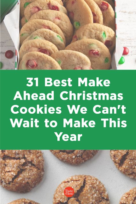 Make Ahead Christmas Cookies Easy Recipes, Grocery List For Holiday Cookies, How To Freeze Cookies, Refrigerator Cookies Recipes Christmas, Freezer Cookies Make Ahead, Christmas Cookies Classic, Make Ahead Christmas Cookies, Cookies You Can Freeze, Refrigerator Cookies Recipes