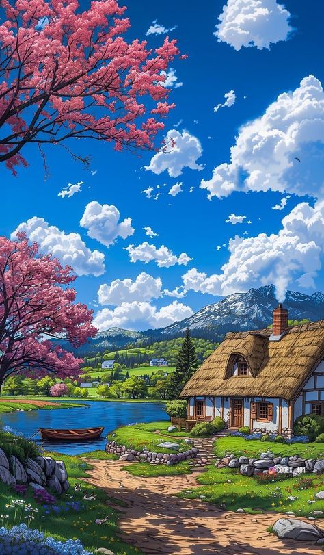 Cityscape Wallpaper, Dreamy Artwork, Dreamy Landscapes, 3d Video, Art Gallery Wallpaper, Ghibli Art, Cool Wallpapers Art, Cool Pictures Of Nature, Photography Wallpaper