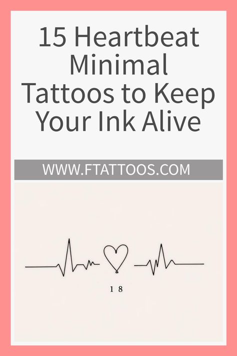 Amazing heartbeat minimal tattoos await you, each telling a unique story—discover designs that could inspire your next ink choice! Inner Child Tattoo, Realistic Heart Tattoo, Heartbeat Line, Heartbeat Tattoo, Minimal Tattoos, Tattoo Care, Heart Outline, Butterfly Tattoo Designs, Arrow Tattoos