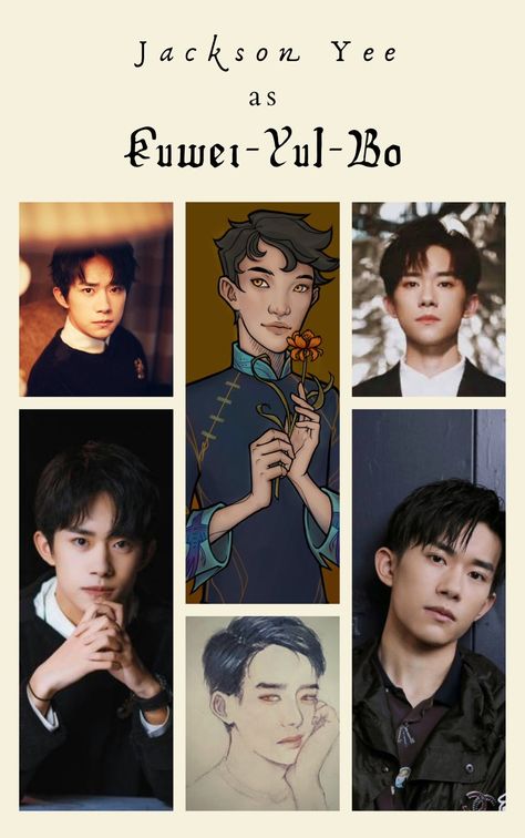 Jackson Yee as Kuwei Yul Bo. Shadow Bone/ Six of Crows fan cast.  He’s young, Chinese, a shy and  intelligent person. He’s also an actor. Kuwei Yul Bo Jesper, Six Of Crows Kuwei Yul Bo Fanart, Six Of Crows Kuwei Yul Bo, Kuwei Yul Bo Six Of Crows, Kuwei Yul Bo Fanart, Kuwei Yul Bo, Six Of Crows Series, Six Of Crows Book, Danielle Galligan