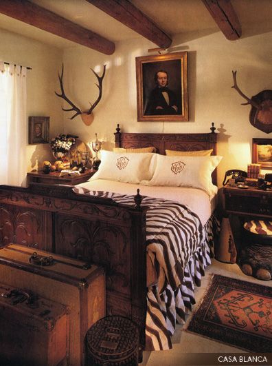 Christopher K. Coffin Design Hunting Lodge Bedroom, Lodge Interiors, Lodge Bedroom, Luxe Lodge, Hunting Lodge, Lodge Decor, Blue Rooms, Rustic Bedroom, Cabin Decor