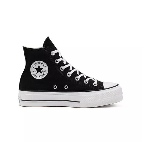 Black Platform Converse, Cute Converse Shoes, Cute Converse, Converse Platform, Shoes For School, Plateau Sneaker, Chuck Taylor All Star Lift, Back To School Shoes, Dr Shoes