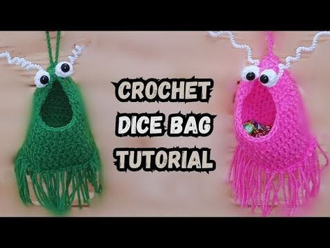 (6) How to Crochet a Yip Yip Aliens with Written Pattern. Easy Crochet Tutorial Dice Bag for D&D. - YouTube Yip Yip Crochet Pattern, Crochet Yip Yip Free Pattern, Crochet Yip Yip, Crochet Mini Yip Yip, Crochet Alien Keychain, Crochet Converse, Yip Yip, Geeky Craft, Dice Bag