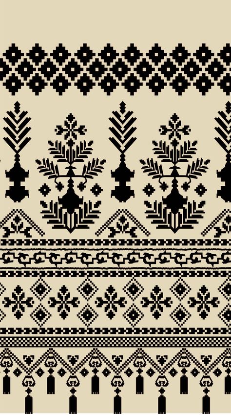 Ethnic Motifs Design, Black And White Motifs, Ethnic Print Pattern, Flower Pattern Design Prints, Habesha Dress, Ethnic Pattern Design, Habesha Kemis, Ajrakh Prints, Ethnic Motifs