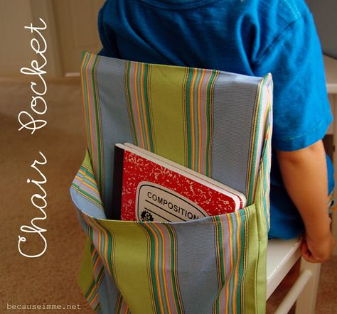 Chair Pockets, Pocket Tutorial, Burns Night, Class Organization, Classroom Storage, 4th Grade Classroom, Classroom Projects, School Room, Classroom Setup