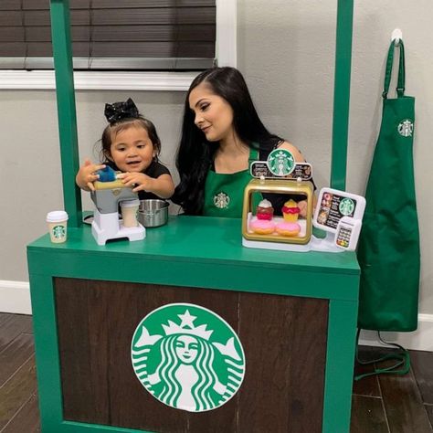 This dad built his daughter mini Starbucks and Target toy sets to play in | GMA Starbucks Pretend Play, Starbucks Play Center, Starbucks Playhouse, Starbucks Project, Target And Starbucks, Starbucks Classroom, Diego Gonzalez, Target Shop, Target Toys