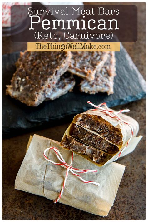 Need a high-energy snack that lasts? Try pemmican, the ultimate snack and survival bar. Learn about its origins, nutritional value, and why it's a must-have for outdoor enthusiasts. #carnivorediet #pemmican #survivalfood #meatbars Diy Carnivore Bars, Carnivore Jerky Recipe, Carnivore Bar Recipe, Pemmican Recipe How To Make, Carnivore Camping Food, Carnivore Snacks On The Go, Carnivore Bars, Camping Cooking Ideas, Pemmican Recipe