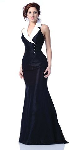 Tuxedo Dress Prom, Womens Tuxedo Dress, Black And White Evening Dresses, Black White Dress Formal, डिजाइनर कपड़े, Tux Dress, Johnathan Kayne, White Evening Gowns, Black And White Tuxedo