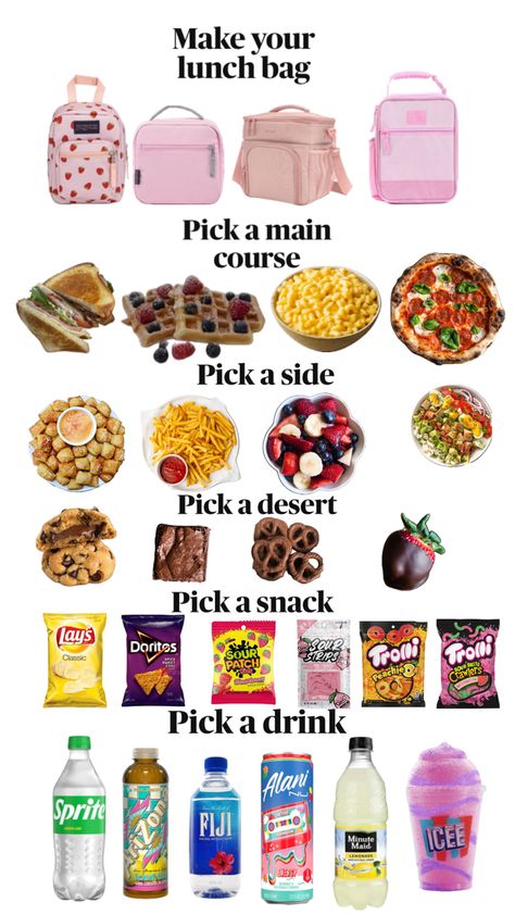 Easy Food For Sleepovers, Healthy School Lunch Ideas For Teens, Things To Pack For Lunch, Choose Game, Quick School Lunches, Homemade School Lunches, Lunch For School, Kids Lunch Box Meals, Easy School Lunches