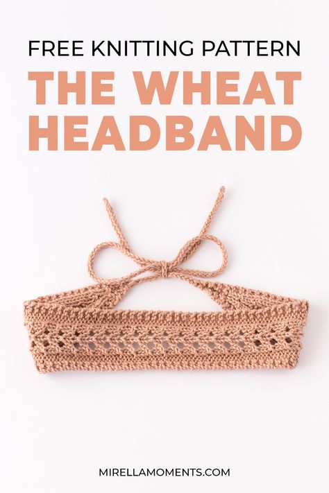 Wheat Headband knitting pattern Headband Knitting Pattern, Knitted Headband Free Pattern, Headband Knitting, Small Headband, Crochet Headband Pattern Free, Summer Headbands, Knit Headband Pattern, Crochet Headband Pattern, Knitted Headband