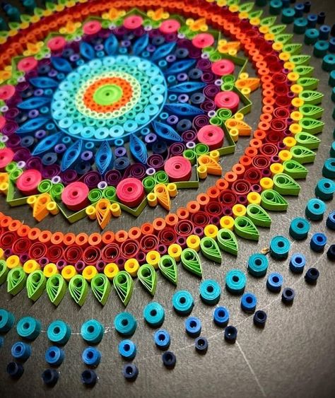 DIY || CRAFTS || QUILLING on Instagram: “Paper mandala. . CREDIT:- @kami_asobi_days Follow @craftsbyvarsha for more Use #creatingmyownpost and tag @craftsbyvarsha to get daily…” Mandala 3d Design, Quilling Mandala Pattern, Paper Quilling Mandala, Quilled Mandalas, Quilling Diy, Quilling Mandala, Paper Mandala, Autumn Poems, Paper Crafts Magazine