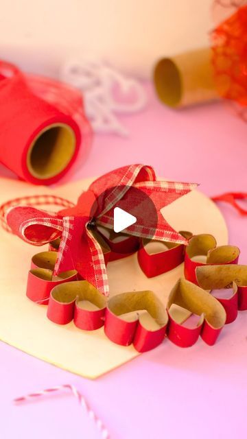 Arts & Crafts Ideas for Little Ones on Instagram: "Easy Valentine’s Day Craft for Preschoolers: DIY Toilet Paper Roll Wreath! Looking for a fun and simple Valentine’s Day craft to do with your preschooler? Look no further! In this video, we’ll show you how to create a beautiful Valentine’s Day wreath using toilet paper rolls. It’s a perfect activity to get your little one excited about Valentine’s Day and to add a festive touch to your home decor. With just a few supplies and easy-to-follow steps, your preschooler will have a blast creating their own masterpiece. Plus, this craft is budget-friendly and eco-friendly by upcycling materials you already have at home. Join us as we guide you through each step, from cutting and decorating the toilet paper rolls to assembling them into a heart Paper Roll Valentine Craft, Valentine Toilet Paper Roll Craft, Crafts With Toilet Paper Rolls For Kids, Toilet Paper Roll Crafts For Kids, Paper Toilet Roll Crafts, Toilet Paper Roll Wreath, Valentines Bricolage, Paper Tube Crafts, Easy Kid Crafts