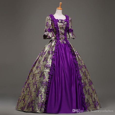 Victorian Dress Costume, Purple Ball Gown, Theatre Dress, Southern Belle Dress, Baroque Dress, Rococo Dress, Antoinette Dress, Belle Dress, Princess Ball Gowns