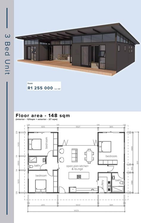 Modular housing is far cheaper and quicker than normal building. Depending on size can be erected 2 weeks from order and is great student accommodation..
#tinyhouseblueprints #smallhomedesign Small House Kits, One Level House Plans, Multigenerational House Plans, Multigenerational House, Retirement House Plans, Small House Blueprints, House Plans South Africa, House Plans With Pictures, Modular Housing