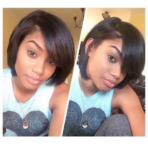 Short Bob Hairstyles for Black Women Dark Hairstyles, Makeup Tip, Hair Pixie, Relaxed Hair, Popular Hairstyles, Short Bob Hairstyles, Love Hair, Bobs Haircuts, Pixie Cut