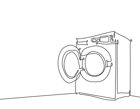 Open Front Door, One Continuous Line Drawing, Single Line Drawing, Continuous Line Drawing, Home Appliance, Single Line, Continuous Line, Wishing Well, Household Gadgets