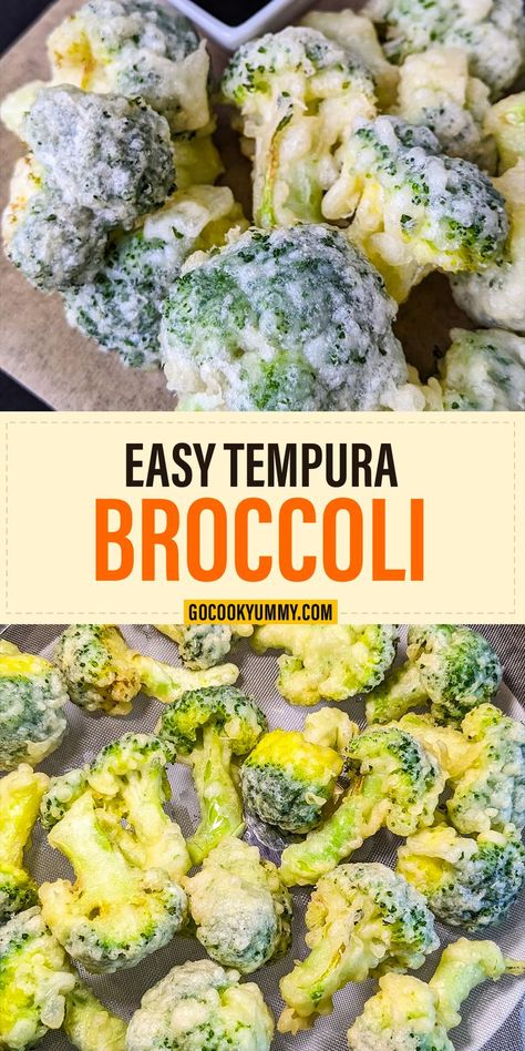 Impress your guests with a plate of crispy goodness. Easy 4-Ingredient Tempura Broccoli is a snacktime favorite. Tempura Broccoli, Tempura Batter, Perfect Coat, Broccoli Florets, Tempura, Deep Fried, Broccoli