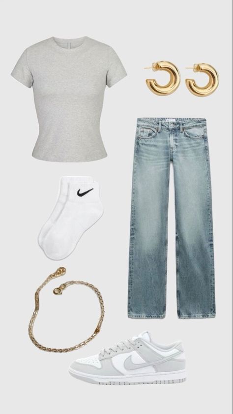 Dunk Outfit, Dunks Outfit, Mode Zara, Outfit Inspo Casual, Cute Lazy Day Outfits, Looks Street Style, Mode Ootd, Stockholm Fashion, Mein Style