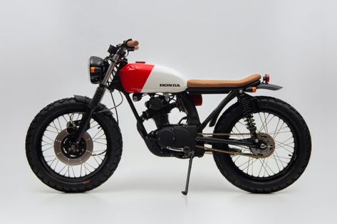 Honda Cb125, Brat Motorcycle, Brat Bike, Suzuki Cafe Racer, Cafe Racer Moto, Honda Scrambler, Cafe Racer Design, Biking Diy, Cafe Racer Style