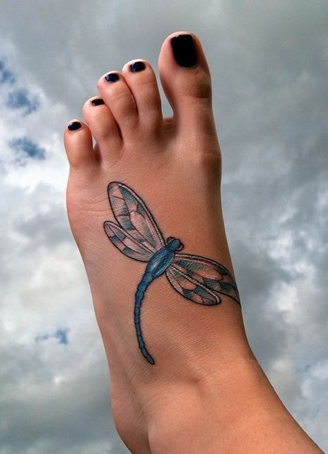 100 Smashing Dragonfly Tattoo Designs & Meanings Dragonfly Tattoo Ideas, Tattoo Ideas For Females, Cute Foot Tattoos, Small Dragonfly Tattoo, Dragonfly Tattoo Design, Foot Tattoos For Women, Muster Tattoos, Meaningful Tattoos For Women, 4 Tattoo