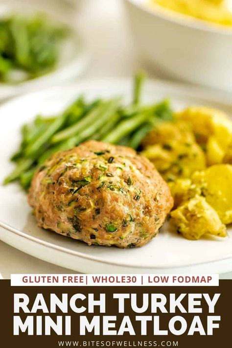 Low Fodmap Turkey Meatloaf, Whole 30 Turkey Meatloaf, Fodmap Ground Turkey Recipes, Whole 30 Low Fodmap Recipes, Low Fodmap Lunch Meal Prep, Ground Turkey Low Fodmap Recipes, Low Fodmap Meatloaf, Low Fodmap Ground Turkey Recipes, Low Fodmap Freezer Meals