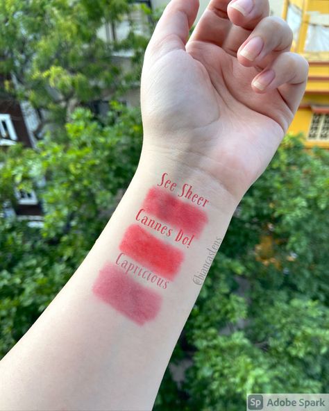 MAC SEE SHEER , MAC CAPRICIOUS, MAC CANNES DO! . The best lippies out there!. Mac See Sheer, Beauty Inspo, Mac Lipstick, Cannes, Mac, Makeup, Beauty, Quick Saves, Make Up