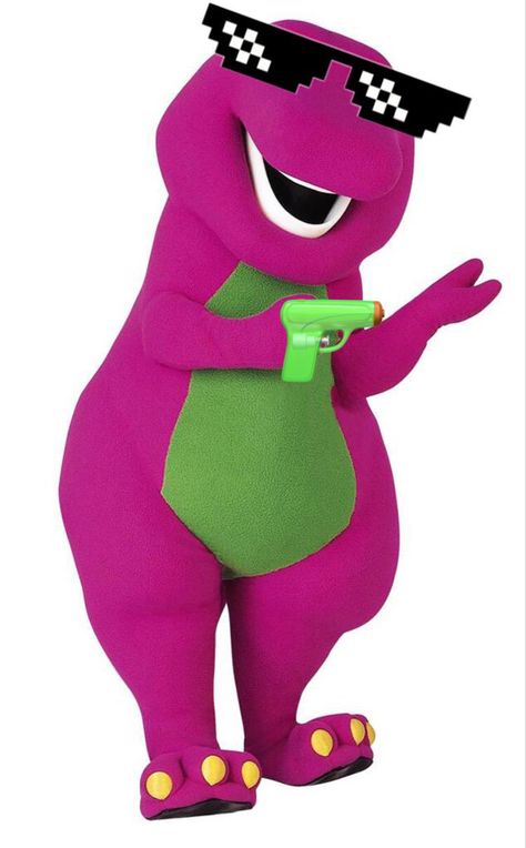 Barney Meme, Purple Dinosaur, Barney & Friends, Dinosaur Funny, Reaction Face, Funny Profile, Funny Profile Pictures, Really Funny Joke, Super Funny Videos