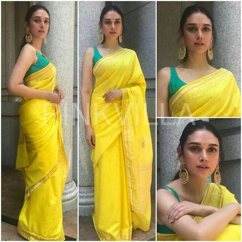 Bollywood actress Aditi Roy hadri yay or Nay Aditi Rao Hydari Saree, Modern Sarees, Trending Saree, Aditi Rao Hydari, Saree Blouse Styles, Aditi Rao, Indian Sari Dress, Raw Mango, Modern Saree