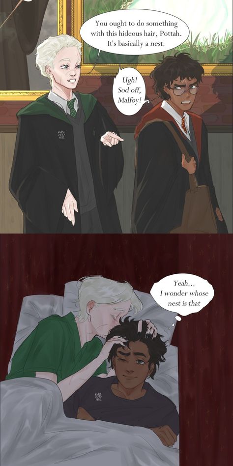 Devir Family, Draco And Harry, Darry Fanart, Maya Devir, Drarry Fanart, Funny Harry Potter Jokes, Harry Draco, Gay Harry Potter, Harry Potter Feels