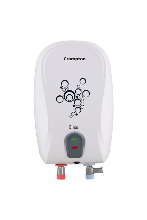 Crompton Bliss 3-L Instant Water Heater (Geyser) with Advanced 4 Level Safety (White) | Geyser | Home Appliances | Crompton Instant Water Heater, Cash On Delivery, Water Heater, Low Price, Home Appliances, India, Free Shipping, Water, White