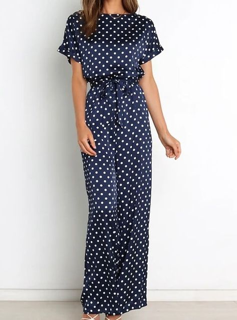 Black Jumpsuit Outfit, Short Sleeve Jumpsuit, Polka Dot Jumpsuit, Stylish Jumpsuit, Cotton Linen Pants, Jumpsuit Outfit, Jumpsuit Online, Short Sleeve Jumpsuits, Romper Outfit