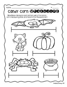 Candy Corn Measurement Worksheet #Teach #Teaching #Math #Measurement #Halloween Halloween Graphing First Grade, Fall Measuring Activities, Halloween Measurement Activities, Candy Corn Activities Preschool, Candy Corn Experiment, Candy Corn Activities, Kindergarten Seasons, Graphing First Grade, Candy Corn Math